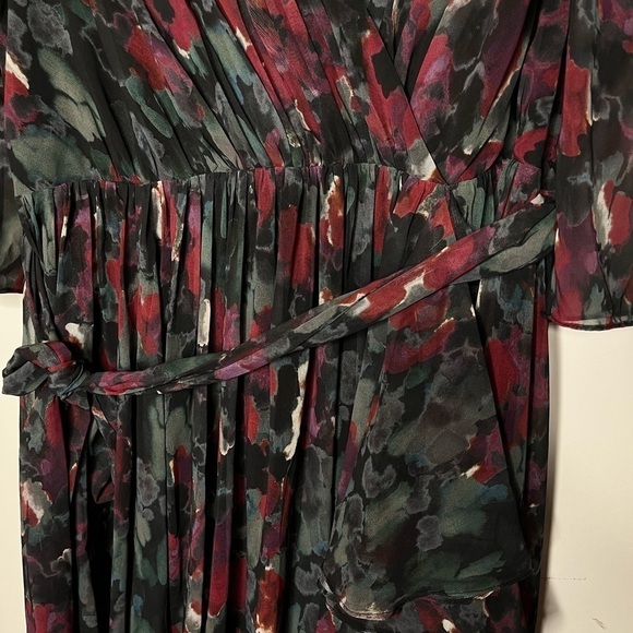 Badgley mischka pleated floral formal gown - Picture 5 of 8